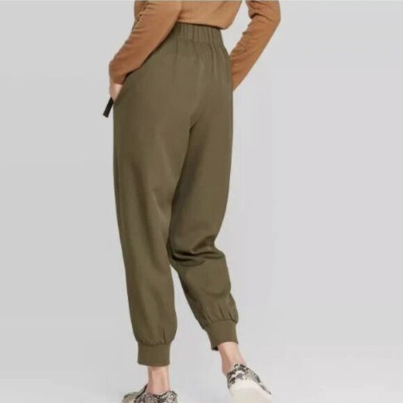 Prologue Dressy Olive-Sage Green Joggers - Sz S - Picture 3 of 6